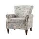 HULALA HOME Nailhead Trim Traditional Accent Armchair with Rolled Arms