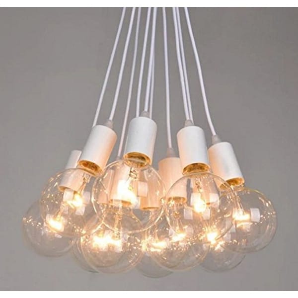White spider light fixture top