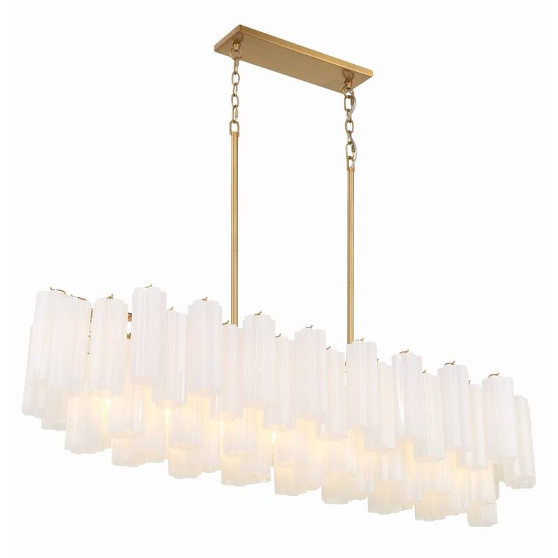 Crystorama Lighting Group ADD-317-WH Addis 14 Light 52" Wide Crystal