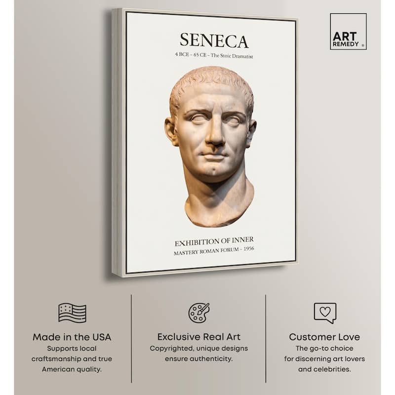 Bust of Seneca Canvas by Art Remedy