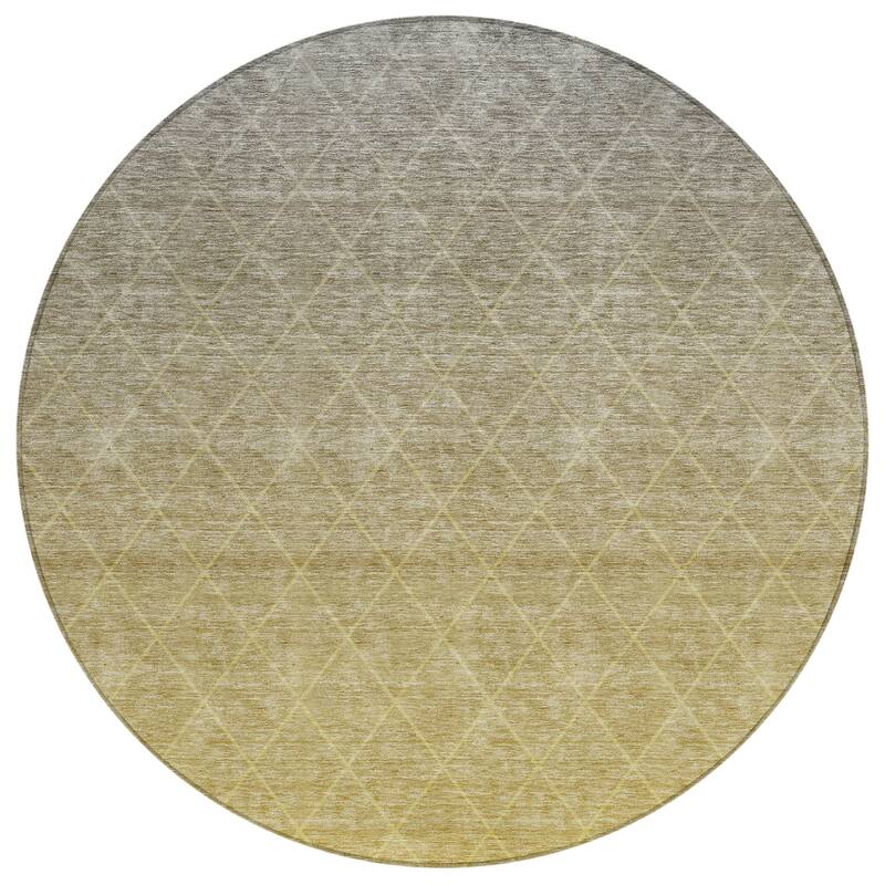 Machine Washable Indoor/ Outdoor Ombre Trellis Chantille Rug