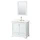 Option White / White Quartz Top / Brushed Gold Hardware