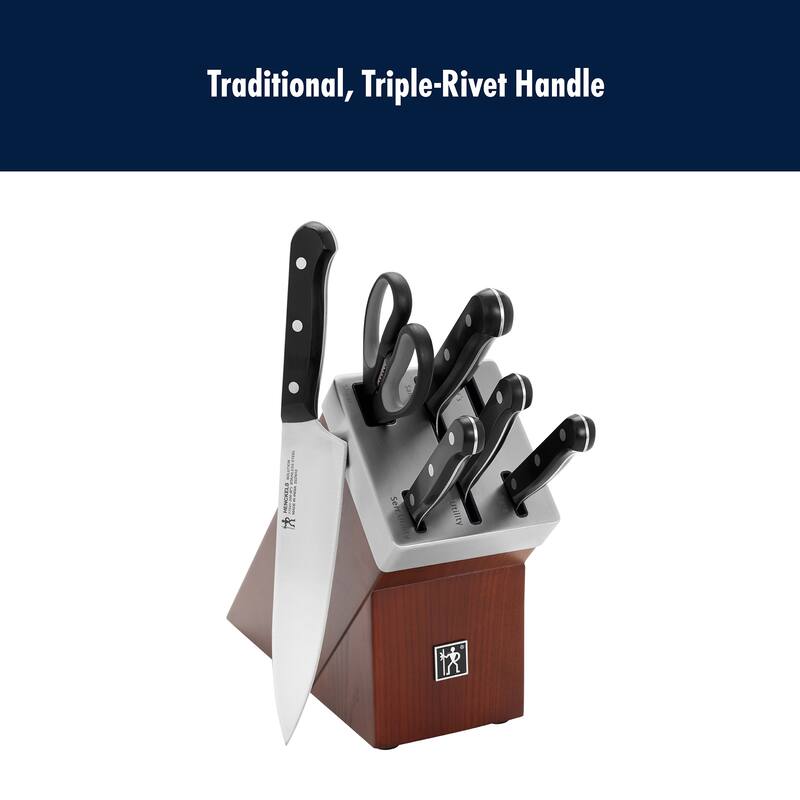 HENCKELS Solution Self-Sharpening Knife Block Set - Brown