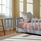 preview thumbnail 5 of 33, Twin Size Floor Bed with Fence and Door, Rubber Wood Frame with Safety Guardrails