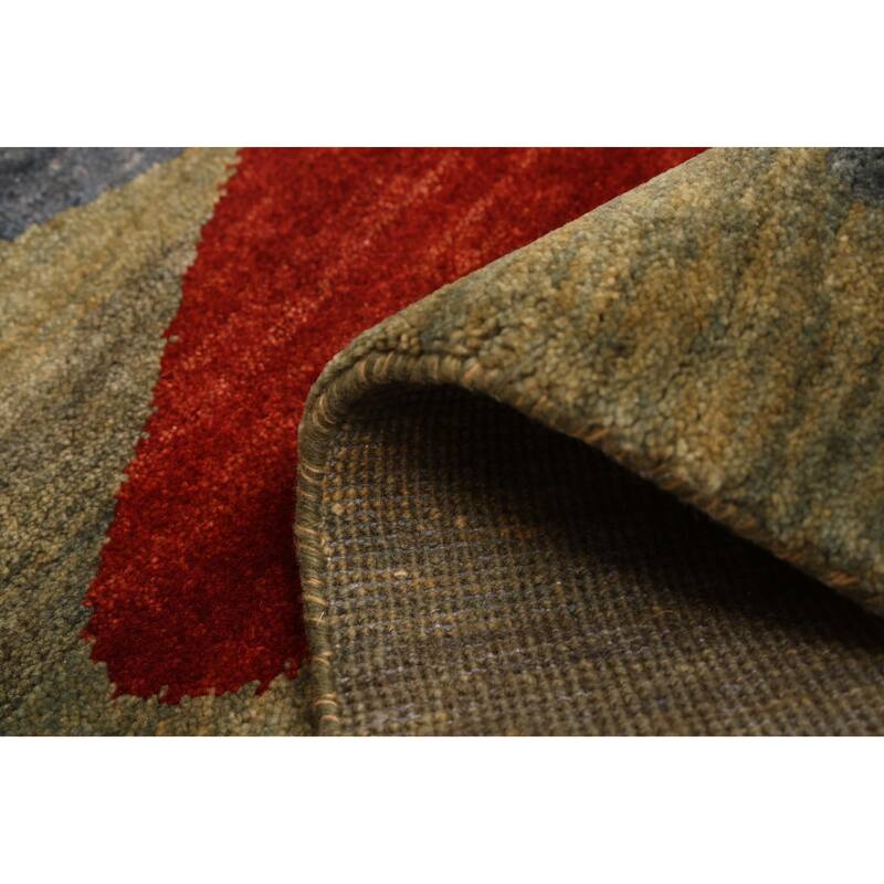 ECARPETGALLERY Hand-knotted Peshawar Ziegler Green Wool Rug - 5'1 x 6'11