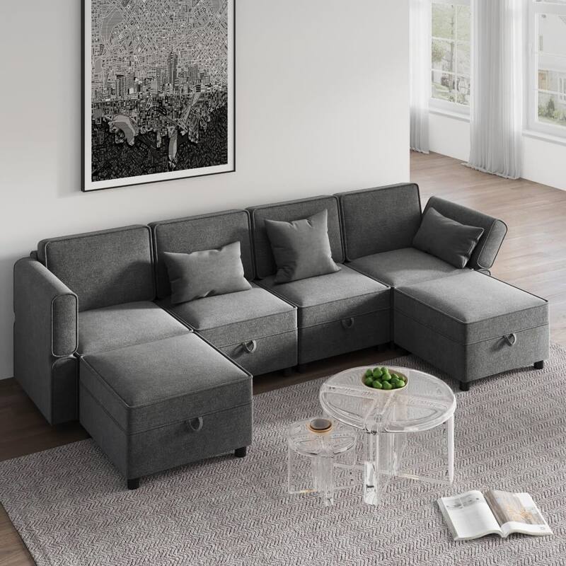Loveseat Sofa with Storage Seat