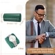 preview thumbnail 15 of 15, Watch Travel Case for Men Crocodile Pattern Leather Watch Roll Travel Case Portable Watch Storage Box Green - 3 Slots