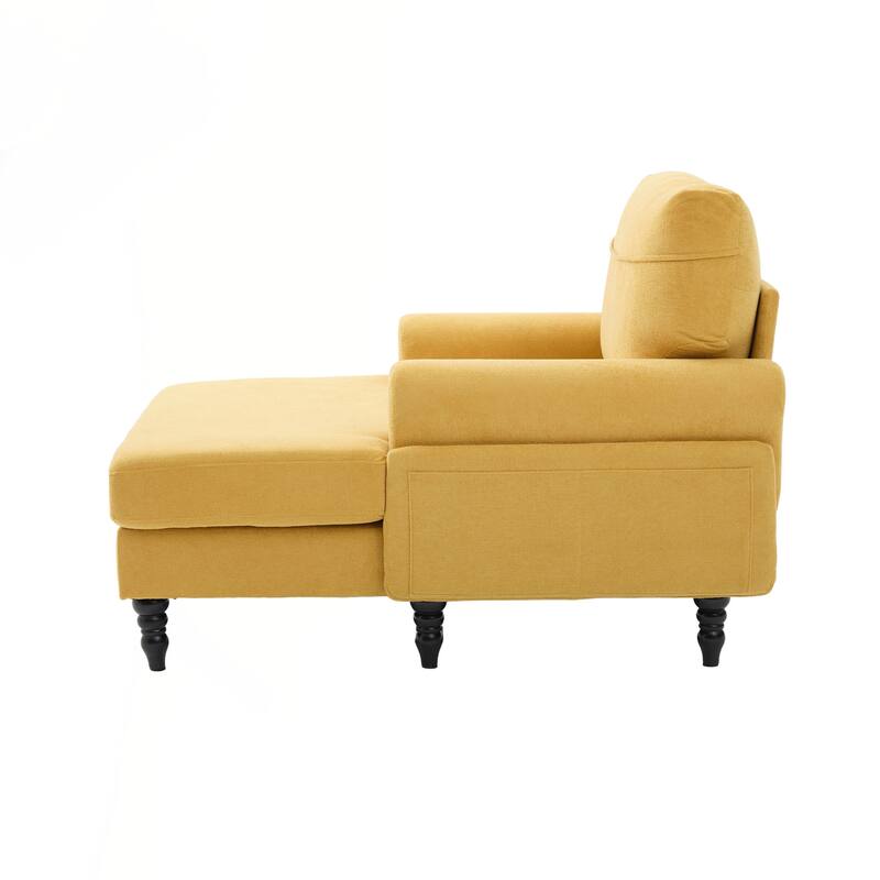 Modern Minimalist Chenille Fabric Chaise Lounge Recliner Single Sofa Living Room Bedroom