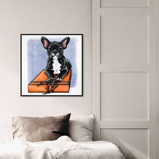 Déco Murale Encadrée – Bouledogue Français Stylisé – Mode – Prêt à Accrocher