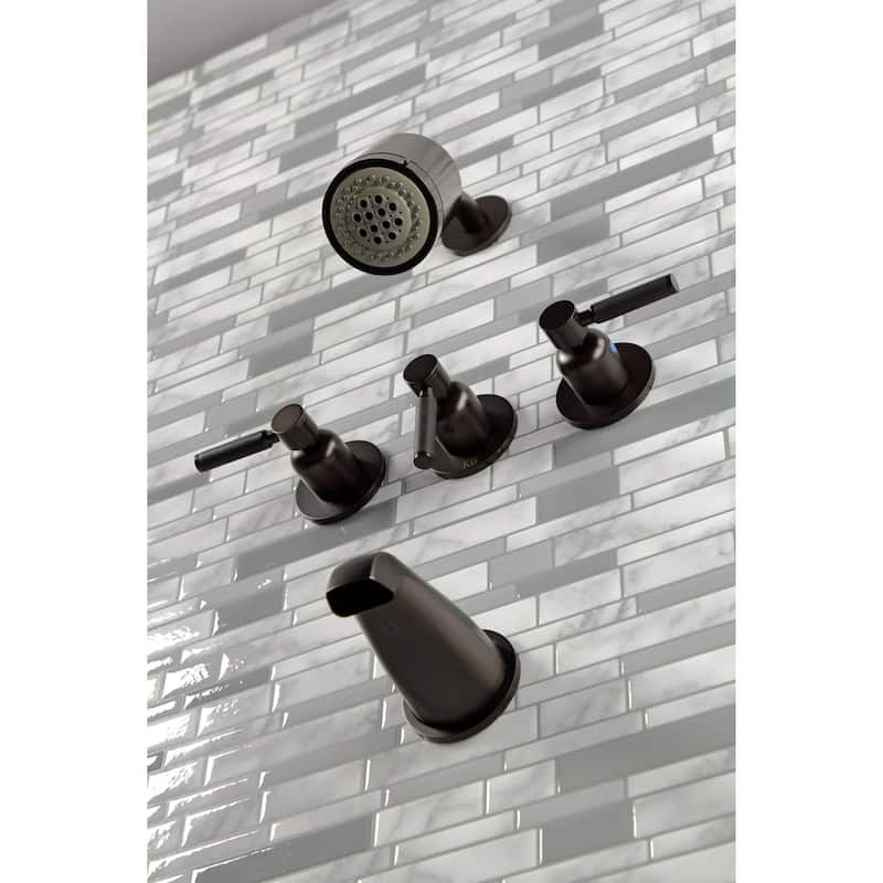 Kingston Brass Kaiser Tub and Shower Trim Package with 1.8 GPM Multi