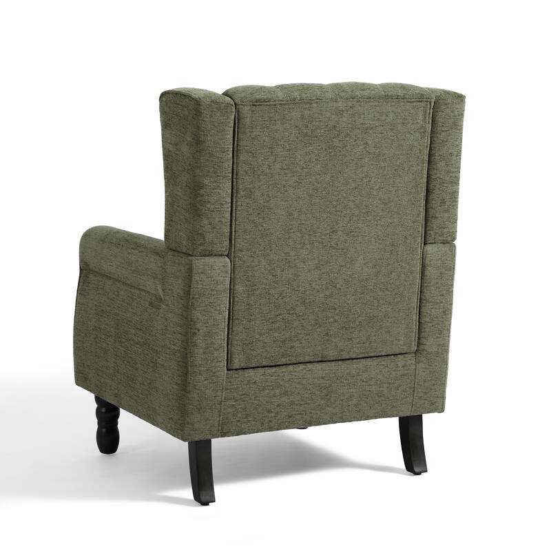 Button-Tufted Accent Club Chair Wingback Armchair Set of 2