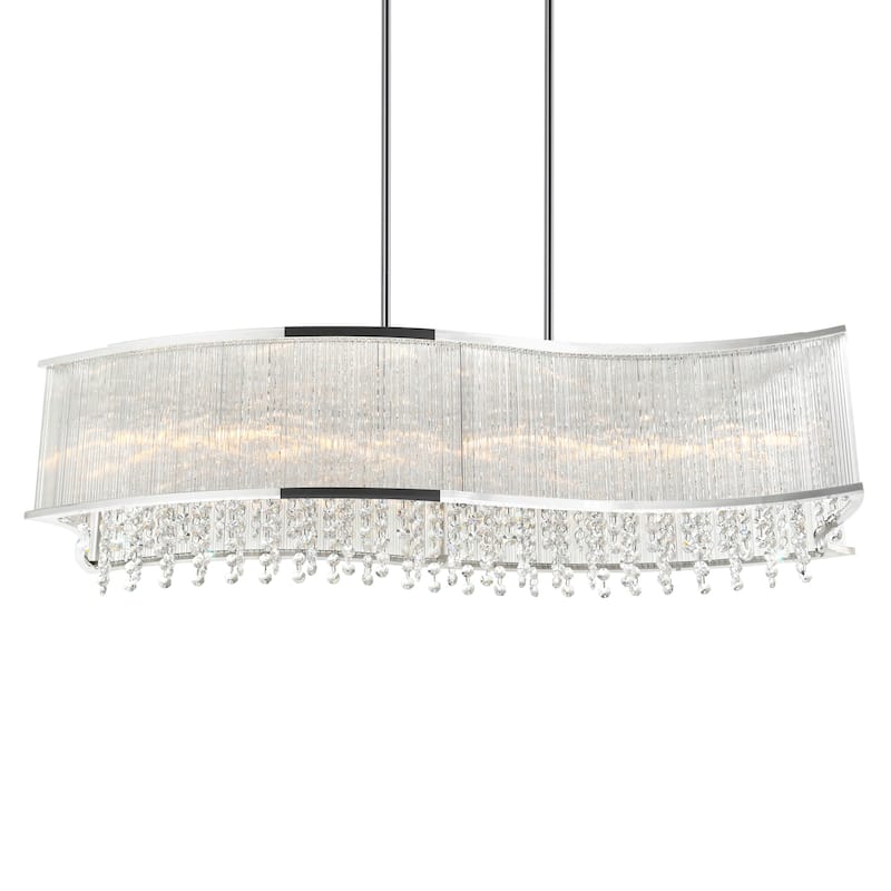 Elsa 6 Light Drum Shade Chandelier With Chrome Finish