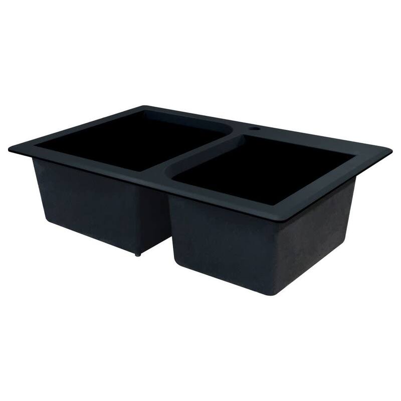 Transolid K-RTDO3322 Radius 3-1/16" Drop In Double Basin Granite