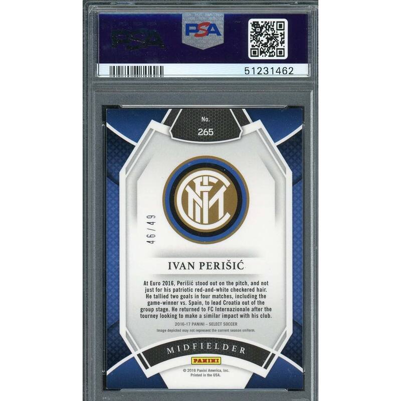 Ivan Perisic 2016 Panini Select Copper Prizm Card #265 PSA 6 /49 - 8'6" x 11'6"