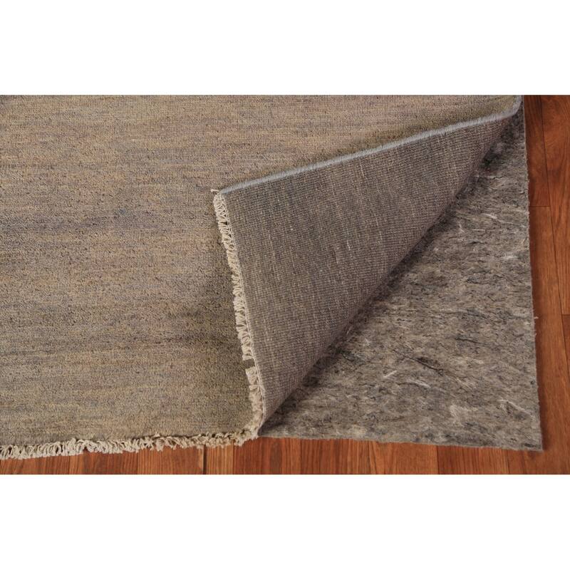 Brown & Gray Modern Gabbeh Runner Rug Handmade Wool Carpet - 2'10" x 9'6"