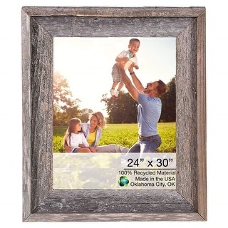 24 X 30 Natural Weathered Grey Picture Frame With Plexiglass Holder 24 X 30 Natural Weathered Grey Picture Frame With Plexiglass Holder
