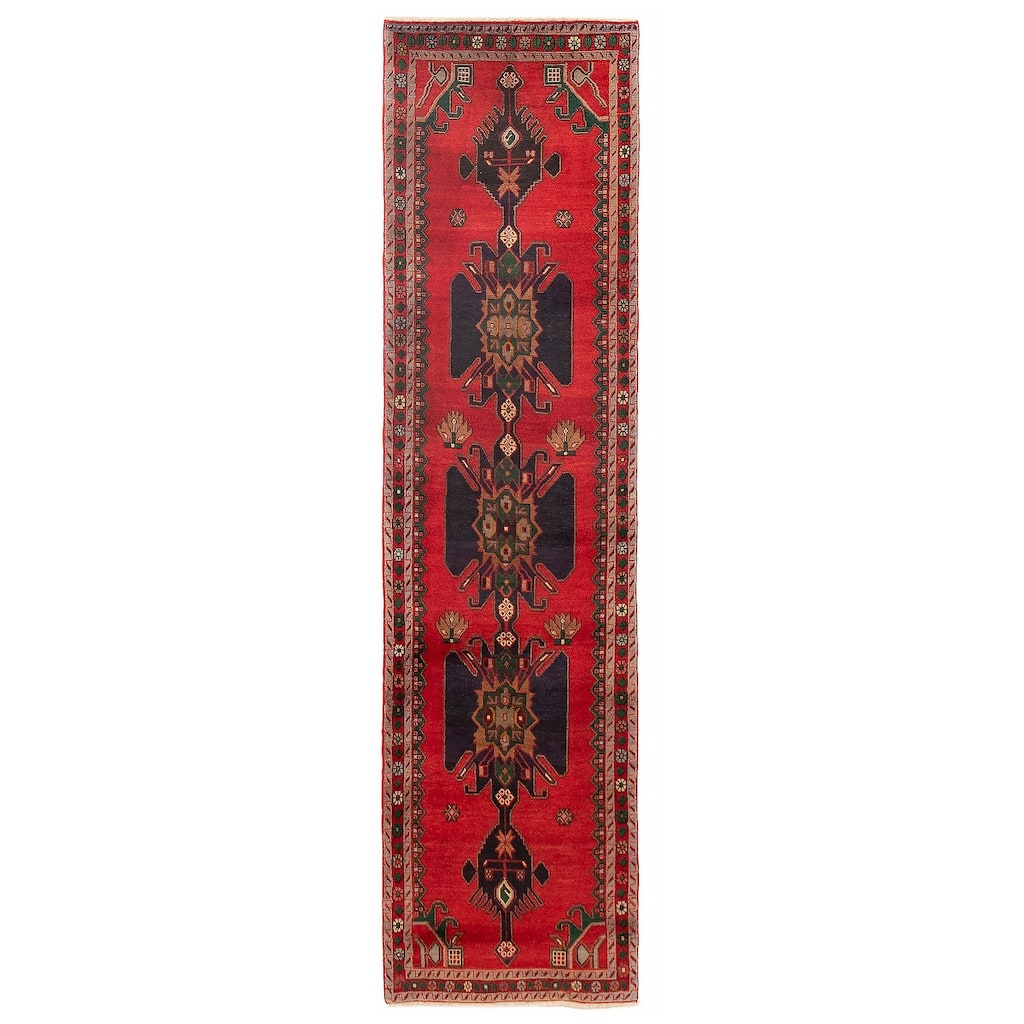 ECARPETGALLERY Hand-knotted Anadol Red Wool Rug - 2'8 x 9'9