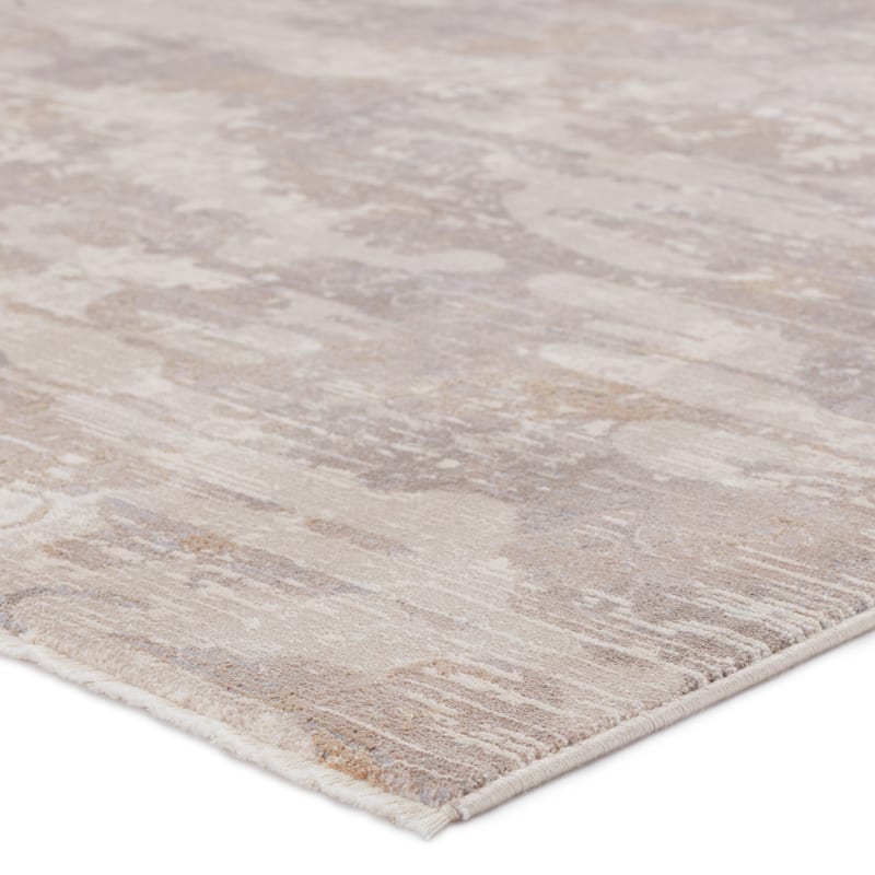 Kevin O'Brien by Jaipur Living Cumulus Abstract Tan/ Cream Area Rug