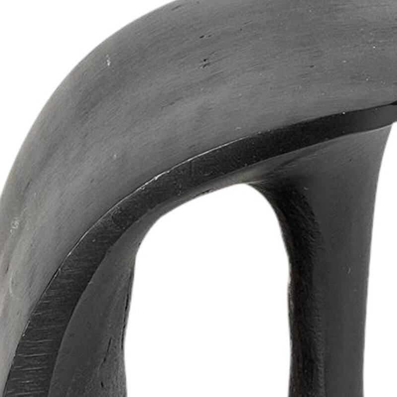 HomeRoots Set of Two 6" Black Metal Decorative Bookends - 6" H x 5.5" W x 7.5" D