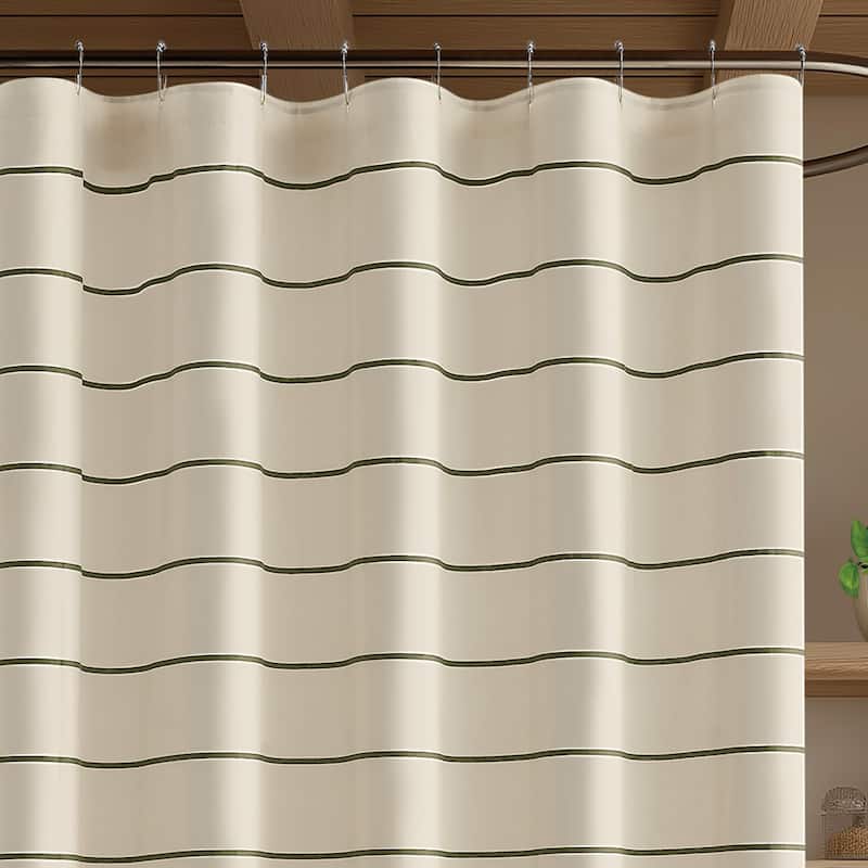 Brooklyn Loom Hayward Stripe Shower Curtain