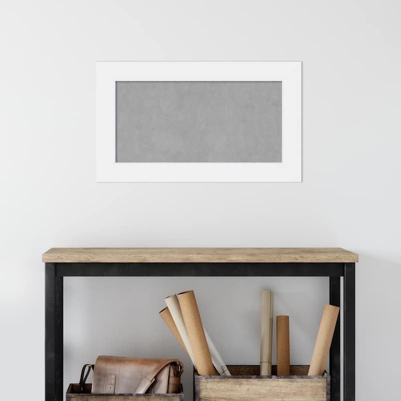 Amanti Art Corvino White Framed Magnetic Board