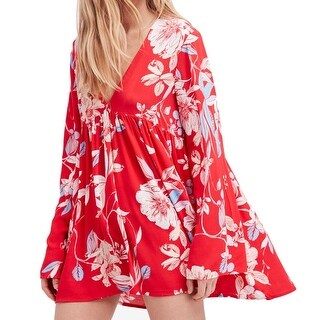 free people red flower dress
