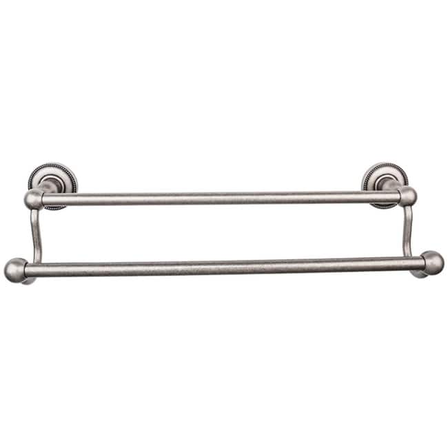 Top Knobs Edwardian Bath 24 Inch Double Towel Bar Beaded Backplate