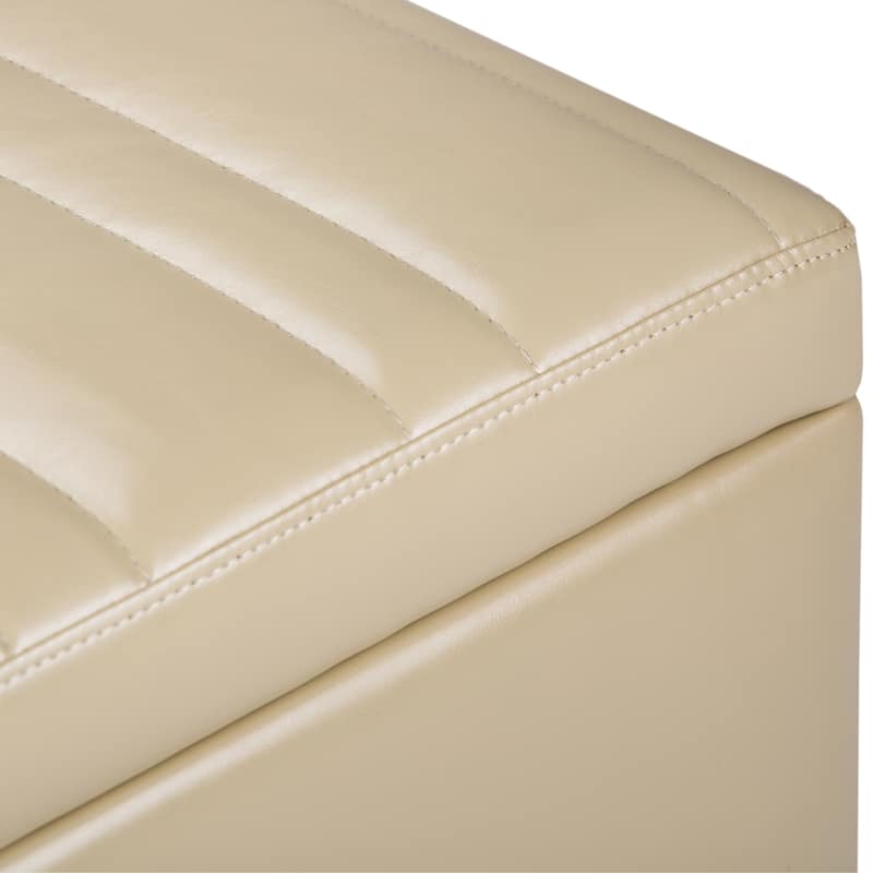 WYNDENHALL Garret 48 inch Wide Contemporary Rectangle Storage Ottoman
