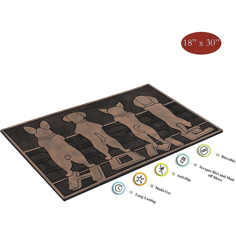 A1HC Welcome Rubber Pin Mat Beautifully Hand Finished Doormat