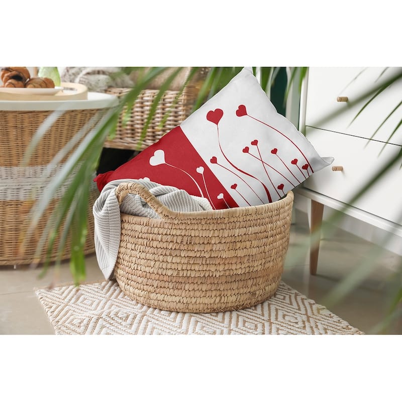 Growing Love Valentines Day Decorative Throw Pillow