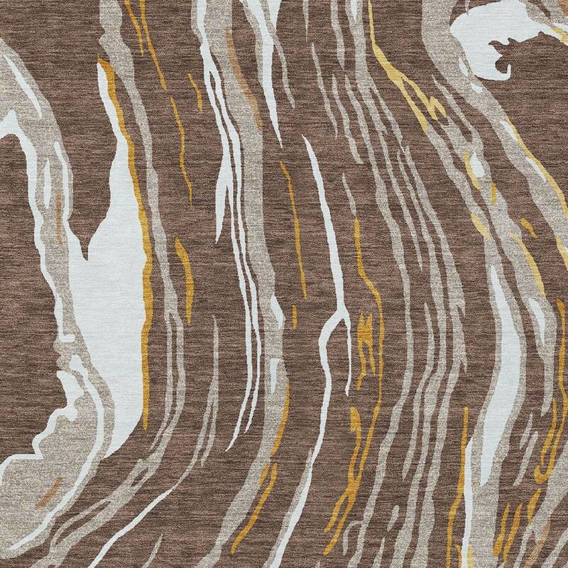 HomeRoots Abstract Transitional Rectangle Outdoor Rug