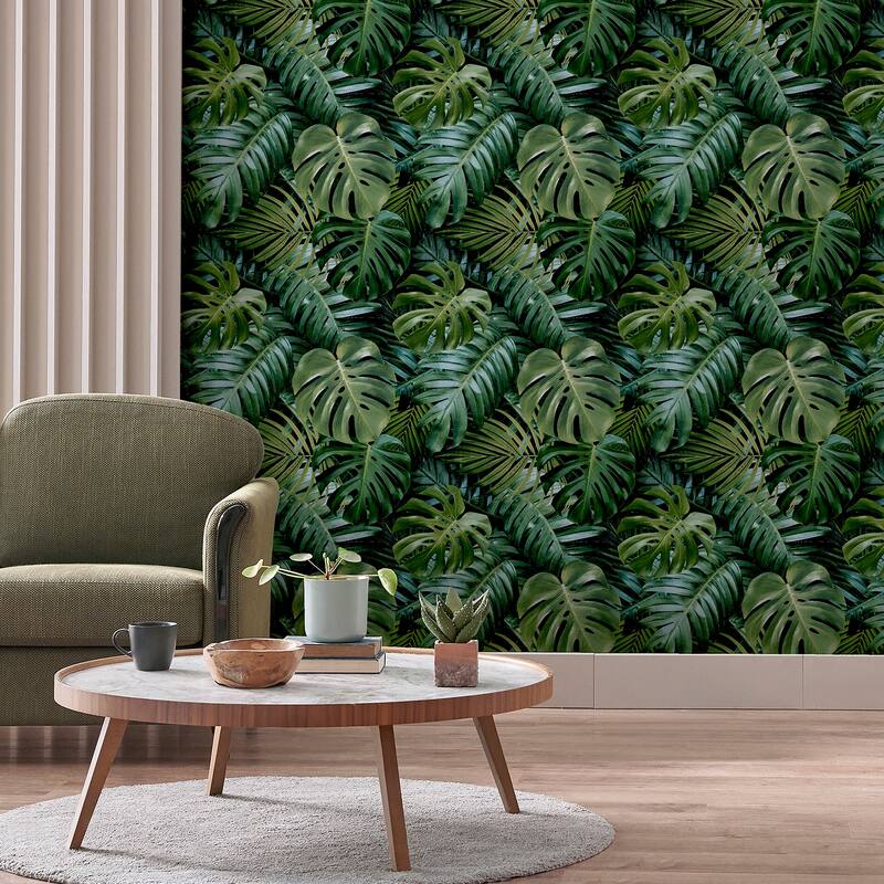 Arthouse Harlynn Green Monstera Wallpaper