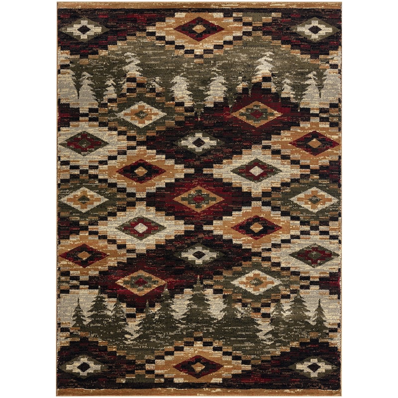 Sunset Valley Woodford Multi Lodge Area Rug - 2'3"x7'7"