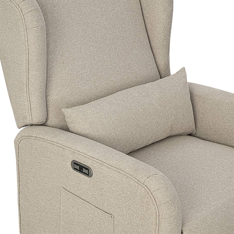 Madison Park Candace Power Recliner 3-in-1 with Swivel, Glider, USB Ports
