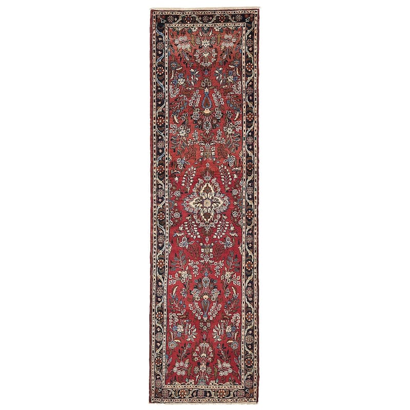ECARPETGALLERY Hand-knotted Anadol Red Wool Rug - 2'9 x 10'3