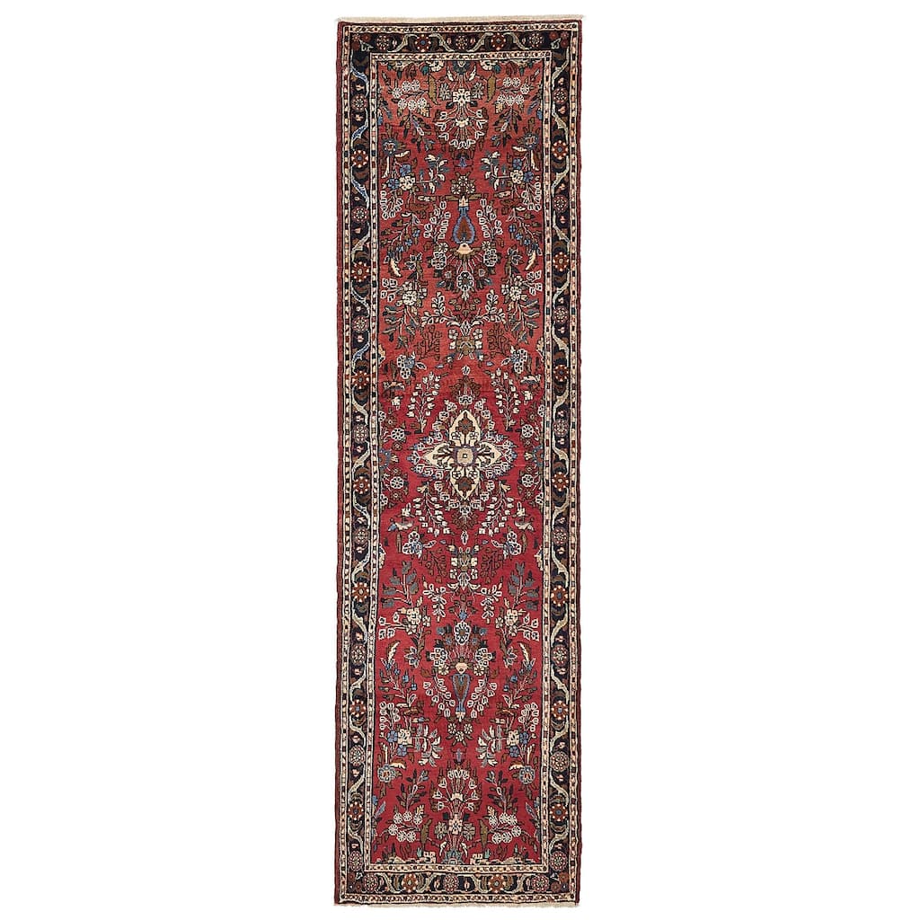 ECARPETGALLERY Hand-knotted Anadol Red Wool Rug - 2'9 x 10'3