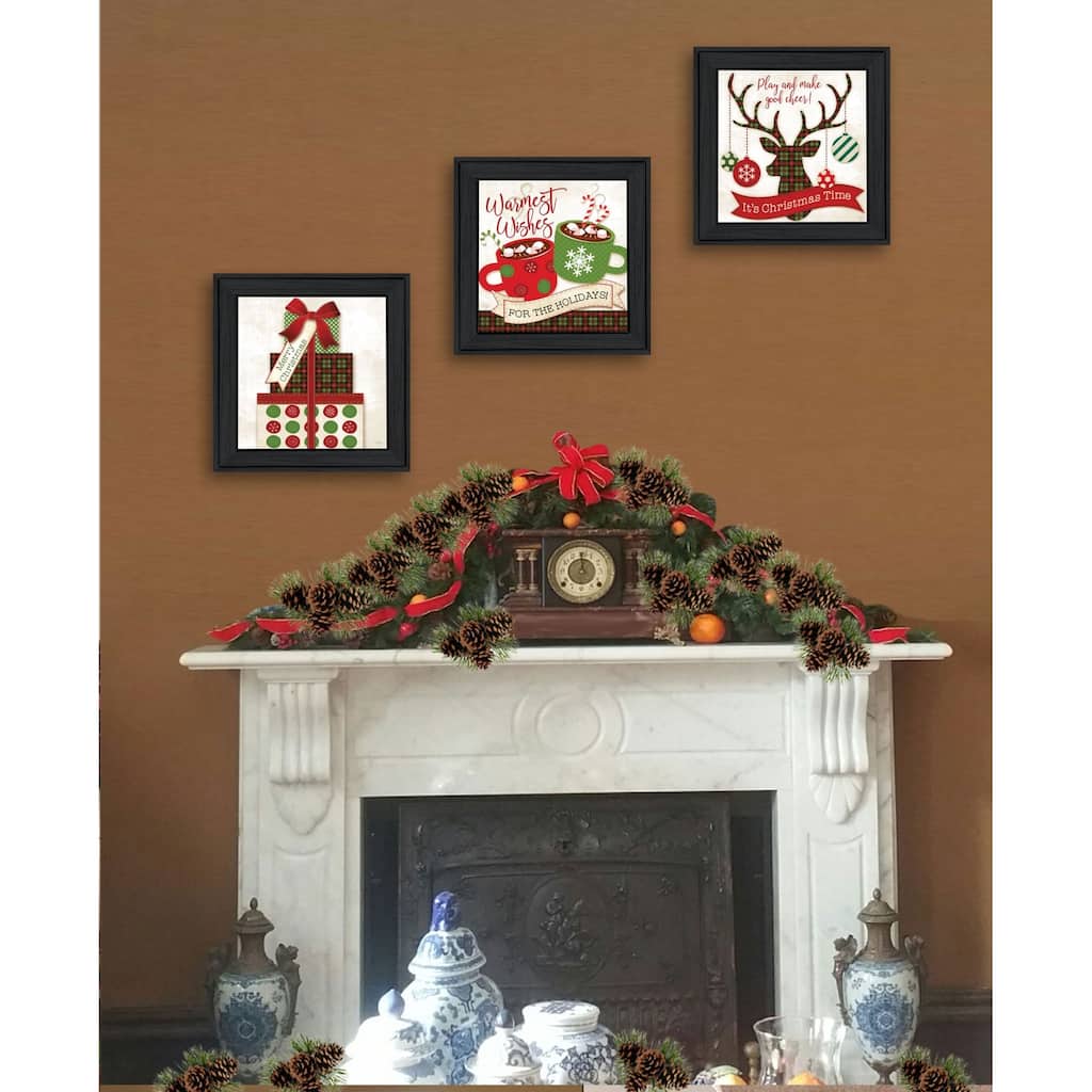 Trendy Decor 4U "IT"S Christmas Time!" Printed Framed Wall Art by Mollie B.