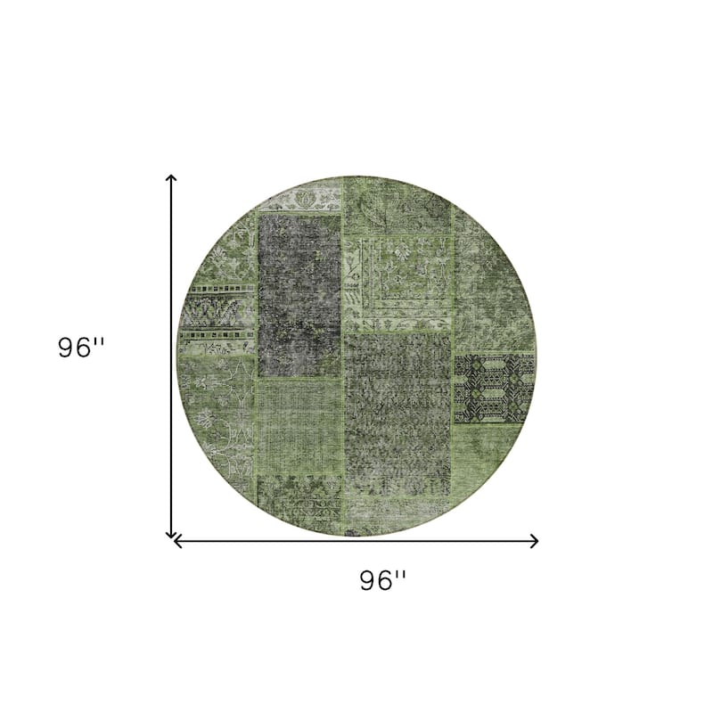 HomeRoots Patchwork Transitional Rectangle Outdoor Rug