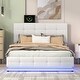 preview thumbnail 11 of 16, Full Size Tufted Upholstered Platform Bed with Hydraulic Storage System,PU Storage Bed with LED Lights and USB charger
