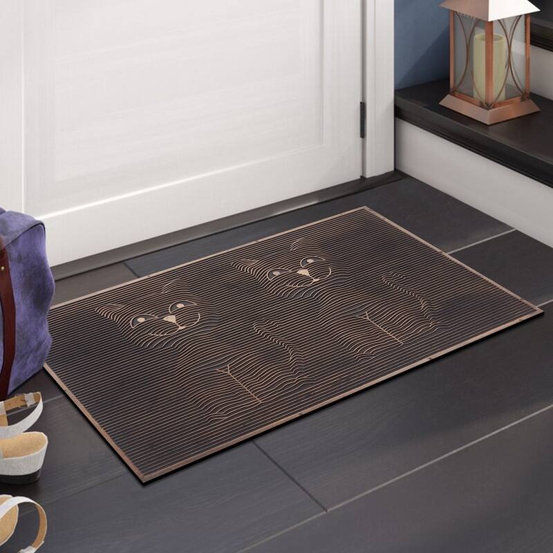 A1HC All Weather Rubber Door Mat, Dirt Grabber Durable Welcome Doormat, Pin Scrapper Doormat