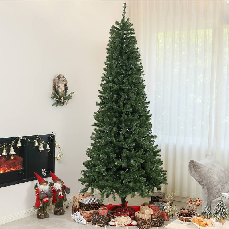 Pre-Lit 6ft/7.5ft/9ft Artificial Christmas Tree with Realistic PVC Needles and Easy Setup, Ideal for Holiday Decor