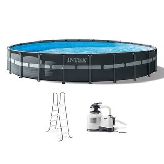 Intex Ultra XTR Frame 24' x 52" Round Above Ground Outdoor Swimming Pool Set