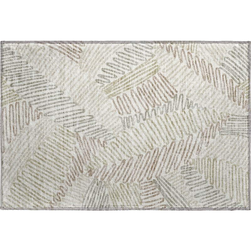 Premium Washable Super Soft Contemporary Leaf Mayfield Rug