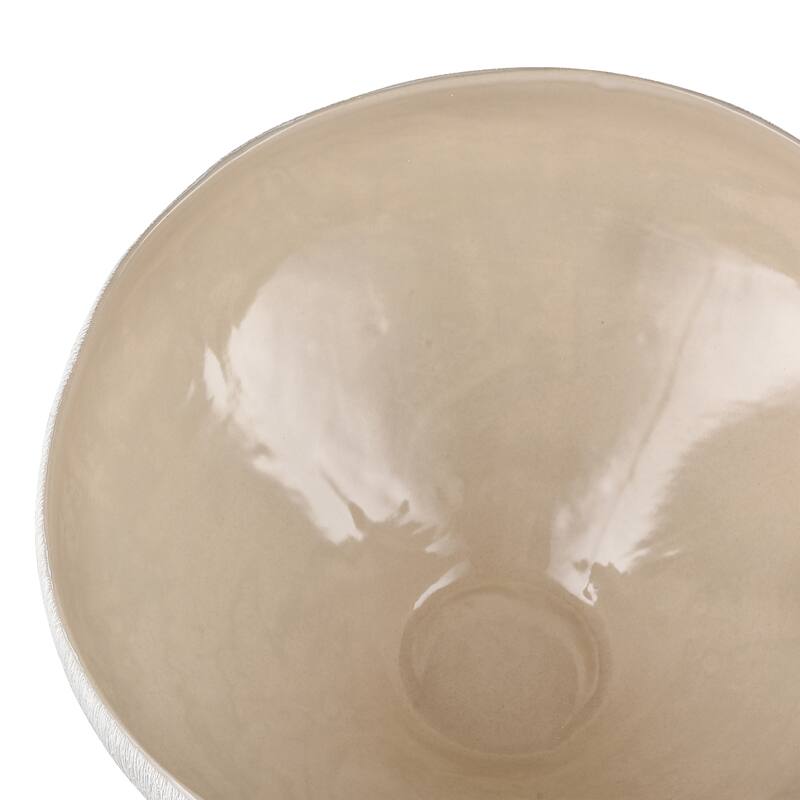 Elk Home Greer Beige Earthenware 12 Inch Wide Bowl