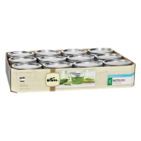 Kerr 1/2 Pint Wide Mouth Canning Jars