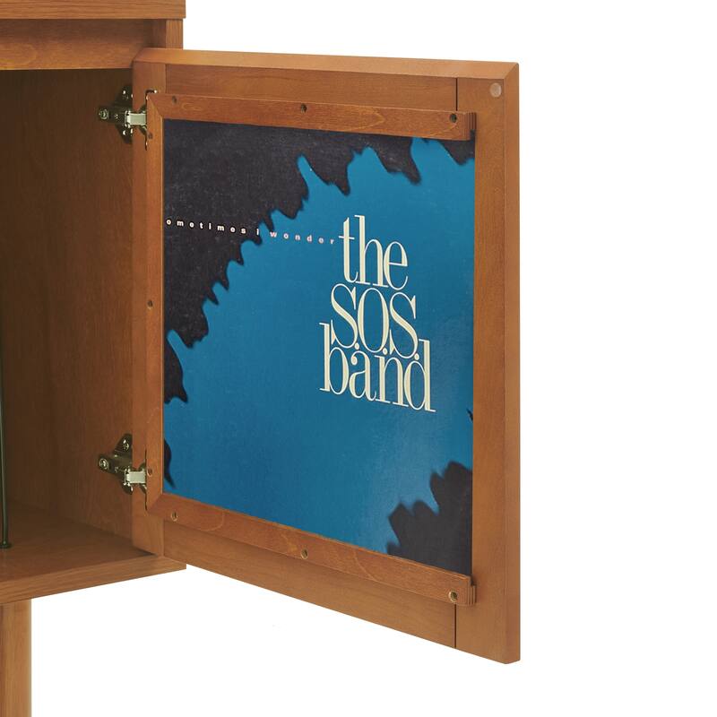 Crosley Dempsey Record Player Cabinet With Vinyl Storage