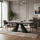 preview thumbnail 6 of 56, 110.24" Extendable Rectangular Sintered Stone Double Pedestal Dining Table Seat 8-12
