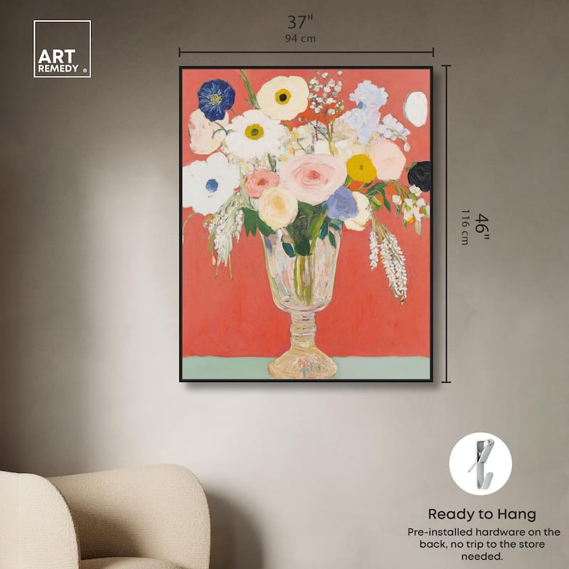 Anemones in a Vase II Canvas by Art Remedy