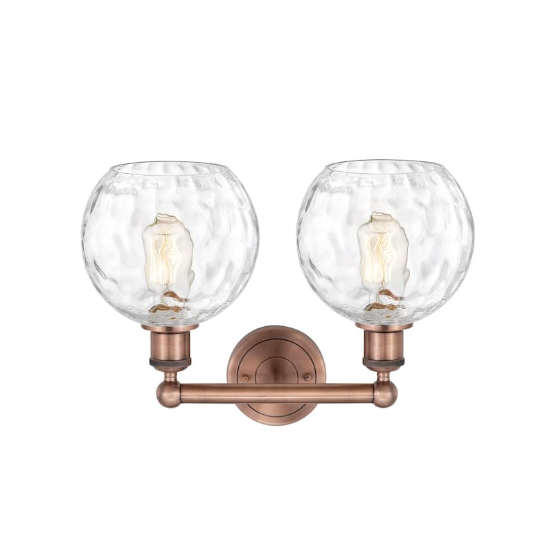 Innovations Lighting Athens Water Glass - 2 Light 17" Bath Vanity Light