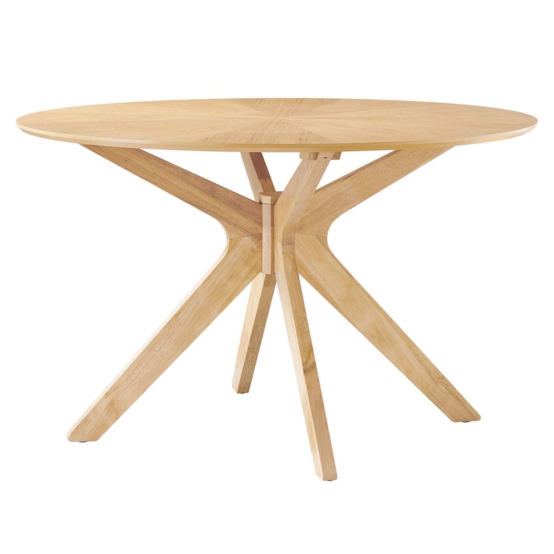 Crossroads 47" Round Wood Dining Table - Oak